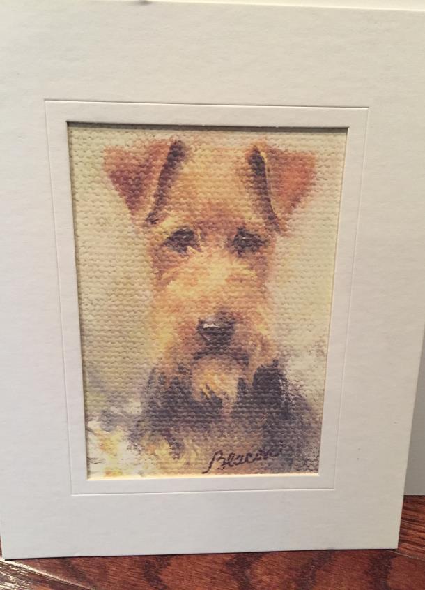 #21. MARY BEACON WELSH TERRIER PORTRAIT Opening bid: $15 This print