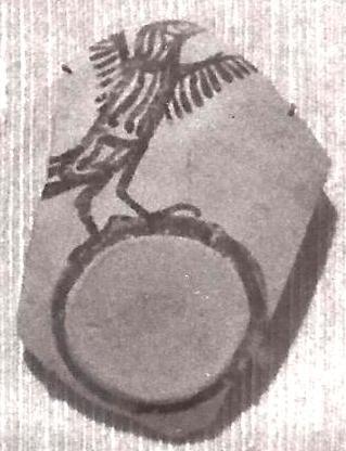 has restored the damaged painting 23 (Figure 22). The design is considerably more naturalistic than the earlier rapid brush style falcon designs.