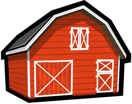 Here is the Barn Here is the barn (form a roof shape with your hands) Where I like to go (Walk in place) It's as tall as a tree (Point up overhead) And cozy, you know (Hug body with