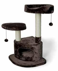 perch and scratching posts, gray Classic 2-level cat tree with