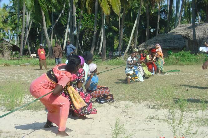 was poor initially, but a music system was used to attract people to the competition. A variety of races and games took place including sack races, tug of war matches and sustainability games.