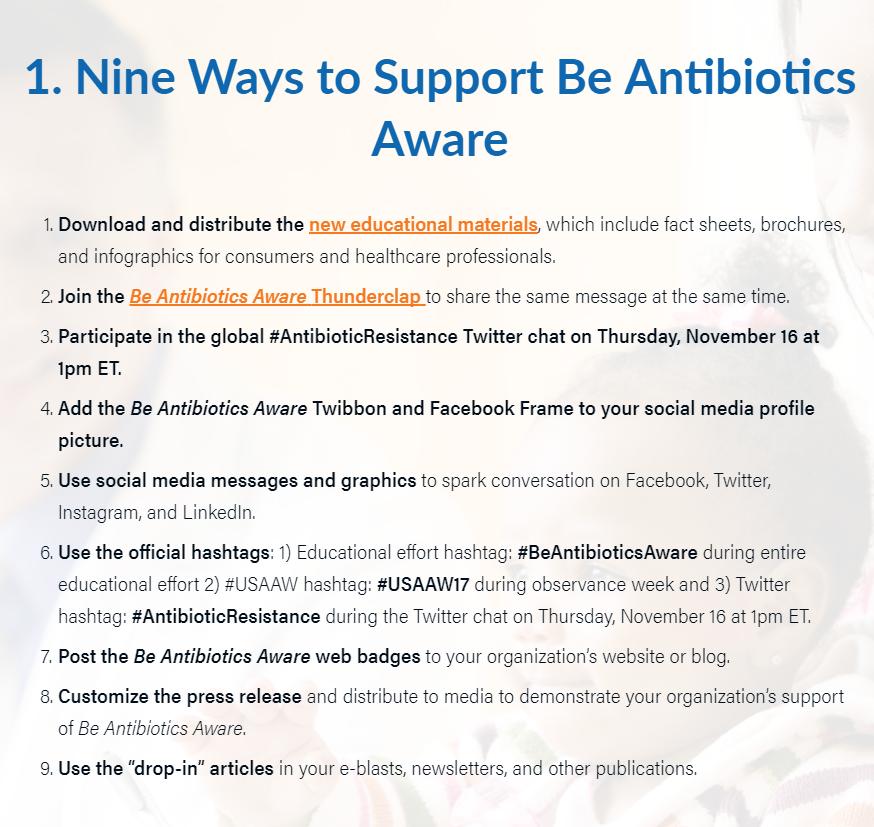 U.S. Antibiotic Awareness Week Nov.