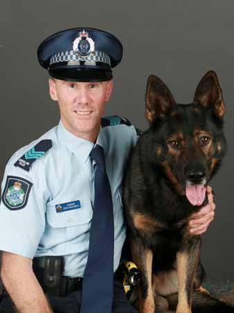 CANINE service awards GSDCA Outstanding Canine Service Awards Police Dog Quinn and Senior Sgt.