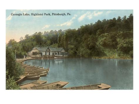 This is Lake Carnegie in the 1920s. The Lake was bigger, beautiful, and used for recreation.