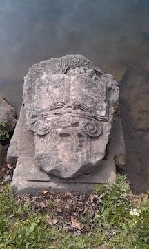 Decorative carved stones There are several carved stones from the