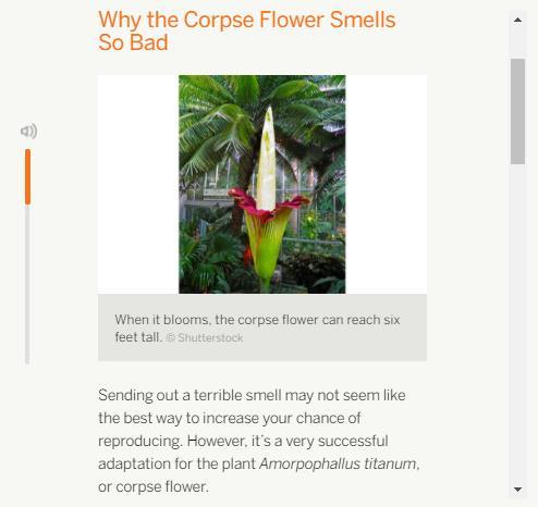 3.3.4 HOMEWORK You will read the articles The Stickleback Fish in Its Environment and Why the Corpse Flower Smells So Bad and annotate