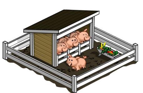 allow hogs shade during sunny days and warmth during cold