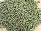 Dehydrated alfalfa meal pellets green, smooth,
