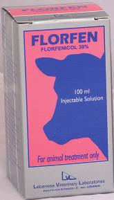 FLORFEN ANTIBIOTIC INJECTABLE SOLUTION Injectables Each ml solution contains: Florfenicol: 300 mg N-methyl-2-pyrrolidone: 250 mg For treatment of diseases caused by Florfenicol susceptible bacteria.