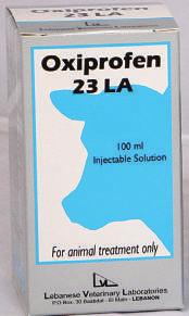 OXIPROFEN 23 LA ANTIBIOTIC AND ANTI-INFLAMMATORY INJECTABLE SOLUTION Injectables Each ml solution contains: Oxytetracycline dihydrate: 200 mg Ketoprofen: 30 mg Wide spectrum antibiotic (in a