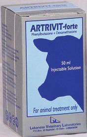 ARTRIVIT-FORTE ANTI-ARTHRITIC AND ANTI-INFLAMMATORY INJECTABLE SOLUTION Injectables Each ml solution contains: Phenylbutazone: 200 mg Dexamethasone: 0.