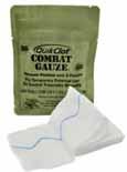 Combat Gauze (impregnated, not the powder) Tested in a safety model. Widely fielded in the DoD.