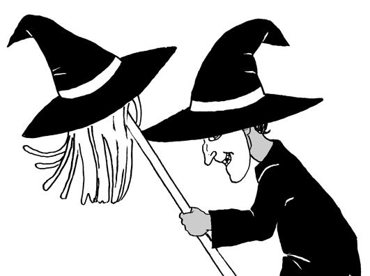 Which Witch? Why do Liz and Ann have mops?