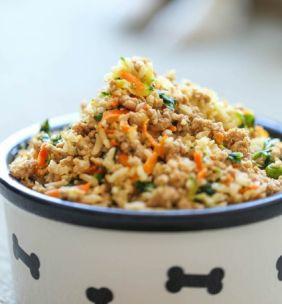 Super Simple Dog Food Recipe Ingredients: 2 pounds (approx 1 kg) minced chicken or dog