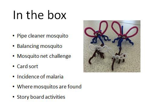 Malaria activity pack and resource box Activity type Age range resources 1 Incidence of malaria Group All Images, video clip discussion 2 Where malaria occurs Team game 8 + Map of Africa, coloured