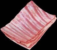 SPARE RIBS 5015 Spare Ribs are prepared from a Side by a cut at a specified width measured ventral from the eye of meat and cut parallel to the back bone.