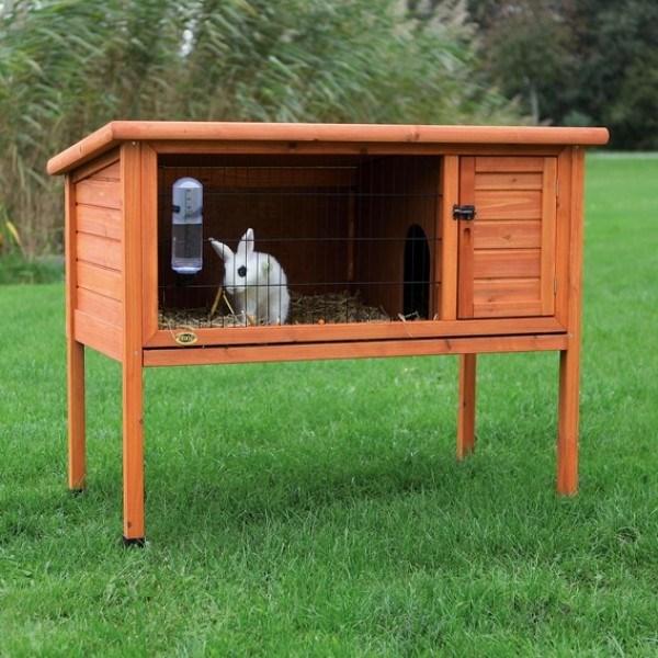 A rabbit hutch should be at least 6 foot long and all rabbits need a run to play