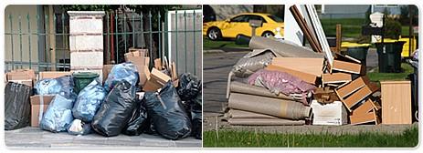 CONTAINERS: Please use disposable containers as they will not be returned. PLACEMENT: All materials to be picked up must be placed on the curb line no later than 8:30 a.m. on the day scheduled for your area s pick up.