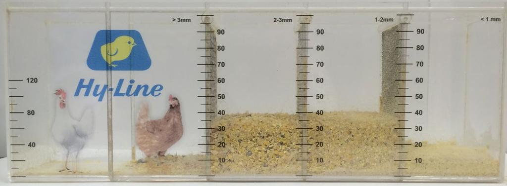 Feed Particle Size A sieve shaker separates feed sample into categories based on particle size.