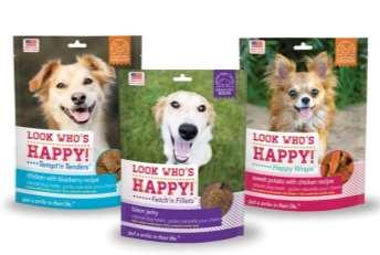 50 25% OFF $12.99 HP00520 Look Who's Happy Farm' N Fresh Duck/Chicken w/ Peas, Quinoa, and Kale (Long) 8 $6.50 25% OFF $12.99 HP00516 Look Who's Happy Fetch' N Fillets Beef Jerky 10oz 8 $9.