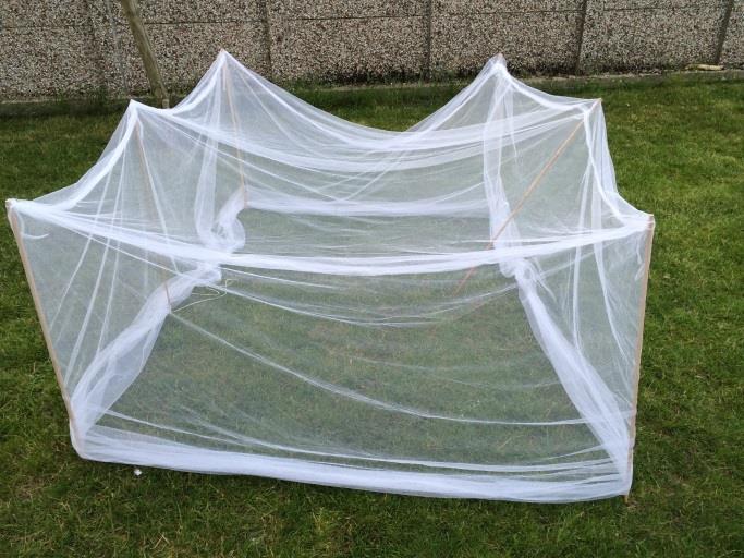 10 Erecting an insecticide impregnated bed net The mosquitos that spread malaria are active at night and so the most suitable form of protection is