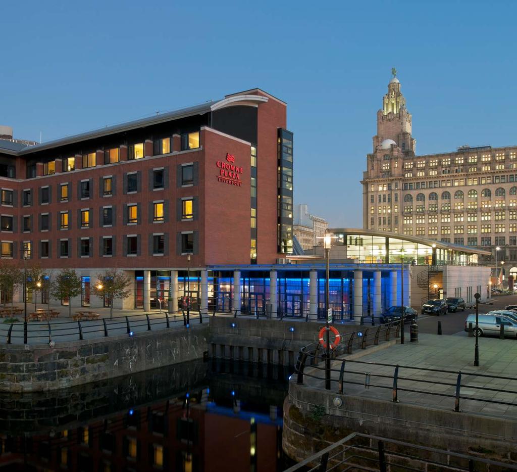 CROWNE PLAZA The Crowne Plaza Hotel, conveniently located on the waterfront besides the iconic Royal Liver Building.