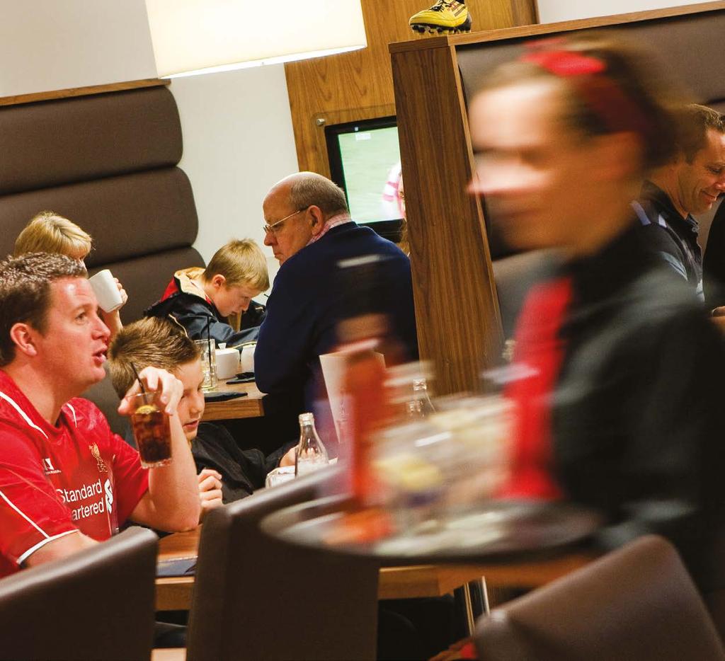 BOOT ROOM RESTAURANT This ideal family package includes a pre-game visit to the Club s museum with the Boot Room Restaurant located right next door in the famous Kop Stand.