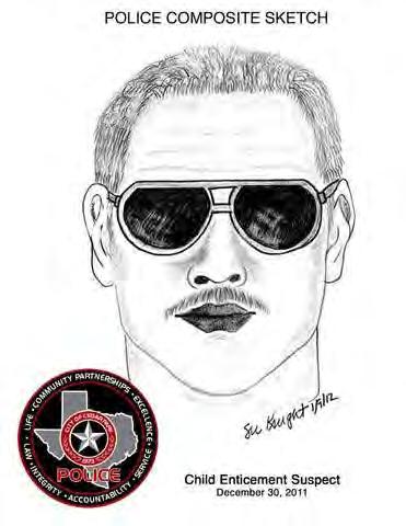 THE SUSPECT IS DESCRIBED AS: white male mid-20s to mid-30s with shaggy hair wearing sunglasses moustache In one instance, the truck was described as blue, with paint scratches on the tailgate and a