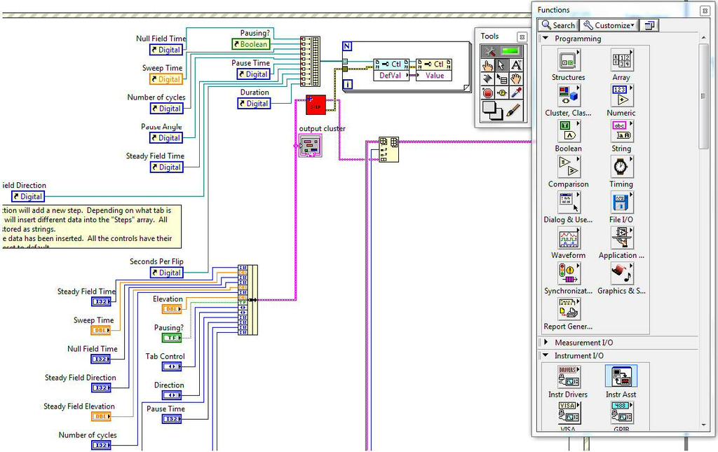 Noor Aldoumani Chapter 2 Normally, any program written in LabView should consist of: the front panel window and block diagram widow.