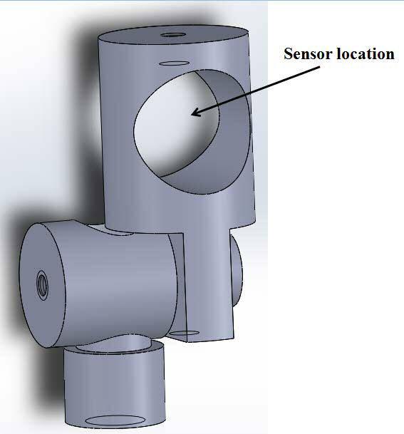 Sensor holder: 3-axis magnetometer (Mag-03 Three-Axis magnetic field sensor) is fitted onto the mini-table close to the centre of the system.