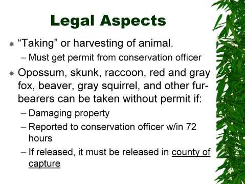 Legal aspects of