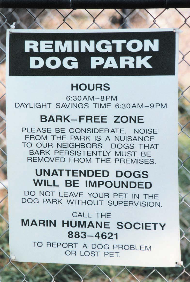 Rules & Regulations Sample dog