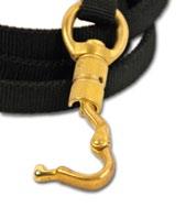 DTL5Stiched Tracking Leash Solid Brass; Stainless Steel; HS Quick Release; Smart Lock