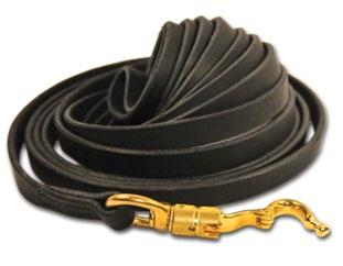Leash is made of supple leather that has undergone a combination tanning process and is