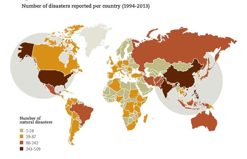 Worldwide occurrence Source: Center for Research on the Epidemiology of