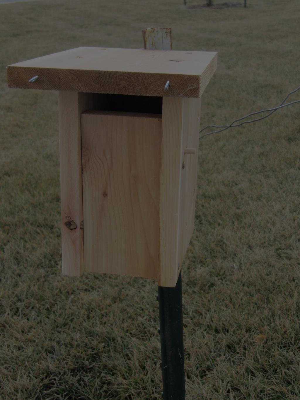 Your own Bluebird box Construction These plans are designed for 1 rough sided cedar boards.