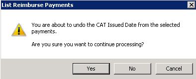 If a CAT Paid item is incorrect, the transaction can be un-posted and it will display in the CAT Unpaid grid.