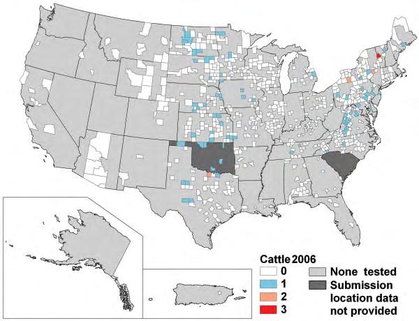 Figure Reported cases of rabies in dogs, by county and municipio (Puerto Rico),.