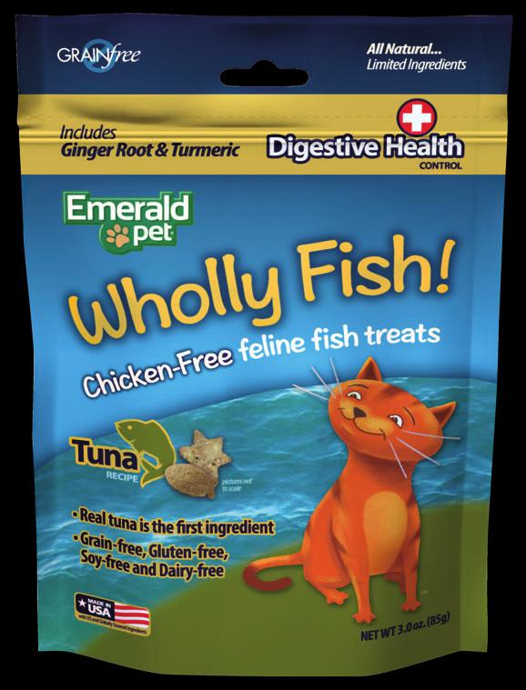 Feline Wholly Fish!+ Digestive Health Ginger Root is a natural tropical herb used to help support digestion and normalize gastric functions.