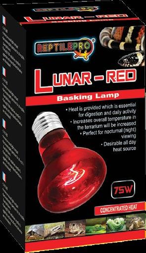 pieces/carton LUNAR-RED BASKING LAMP Heat is provided which is