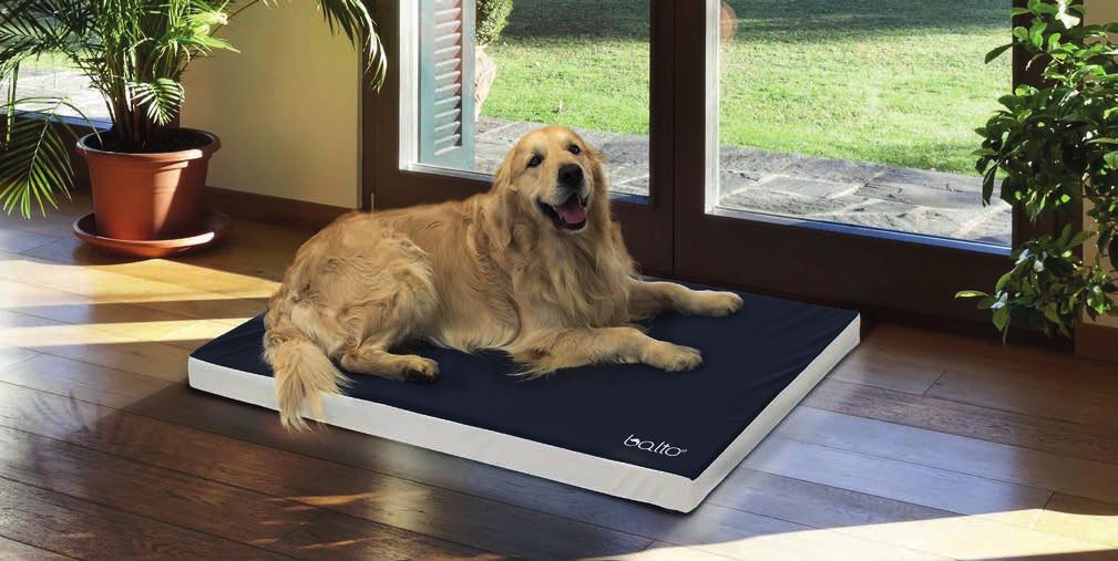 25 BT BLUE CARPET ORTHOPAEDIC MEMORY FOAM MATTRESS WITH ANTI-DECUBITUS PROPERTIES The BT Blue Carpet dog bed is crafted entirely