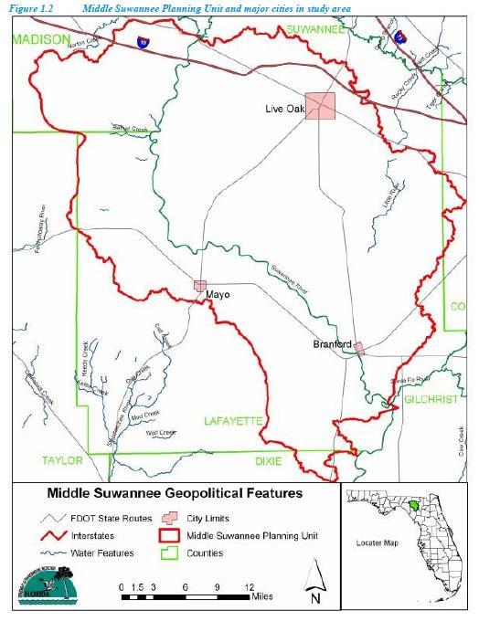 Middle Suwannee River Springs Restoration Plan Figure 8.