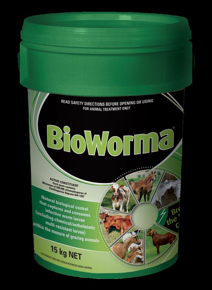 BioWorma Ac$ve Cons$tuents: a minimum of 500,000 chlamydospores per gram Daily feeding rates: 6g/100kg bodyweight Available: Premixers,