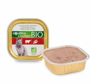 Organic Terrine for cats & dogs with Poultry with Beef and vegetables List of ingredients Poultry Beef Poultry 4% 4