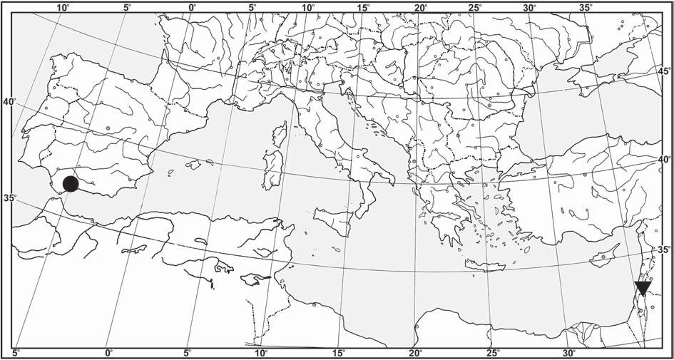 238 D.V. Logunov, M. Schäfer Map. Collecting localities of Napoca insignis (O. Pickard-Cambridge, 1872) (triangle) and N. constanzeae sp.n. (circle). Карта. Точки находок Napoca insignis (O.