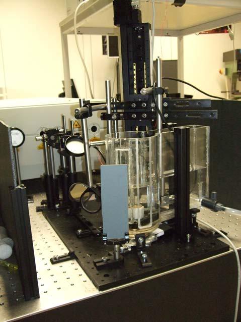 18 3. Design of a multispectral optoacoustic tomography (MSOT) system Figure 3.1: A picture of the multispectral optoacoustic tomography setup.