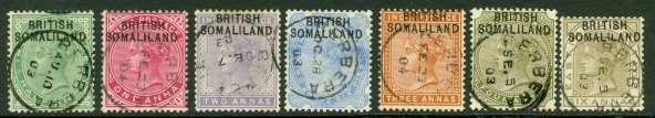 SG 1/13 Somaliland Protectorate 1903 set of 13 values.