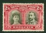 SG 154 Rhodesia 1910-13. 2/- black & dull blue.