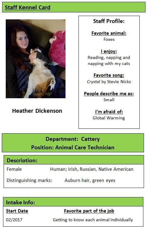 Volume Page 5 Get to Know the Staff! Kate M.