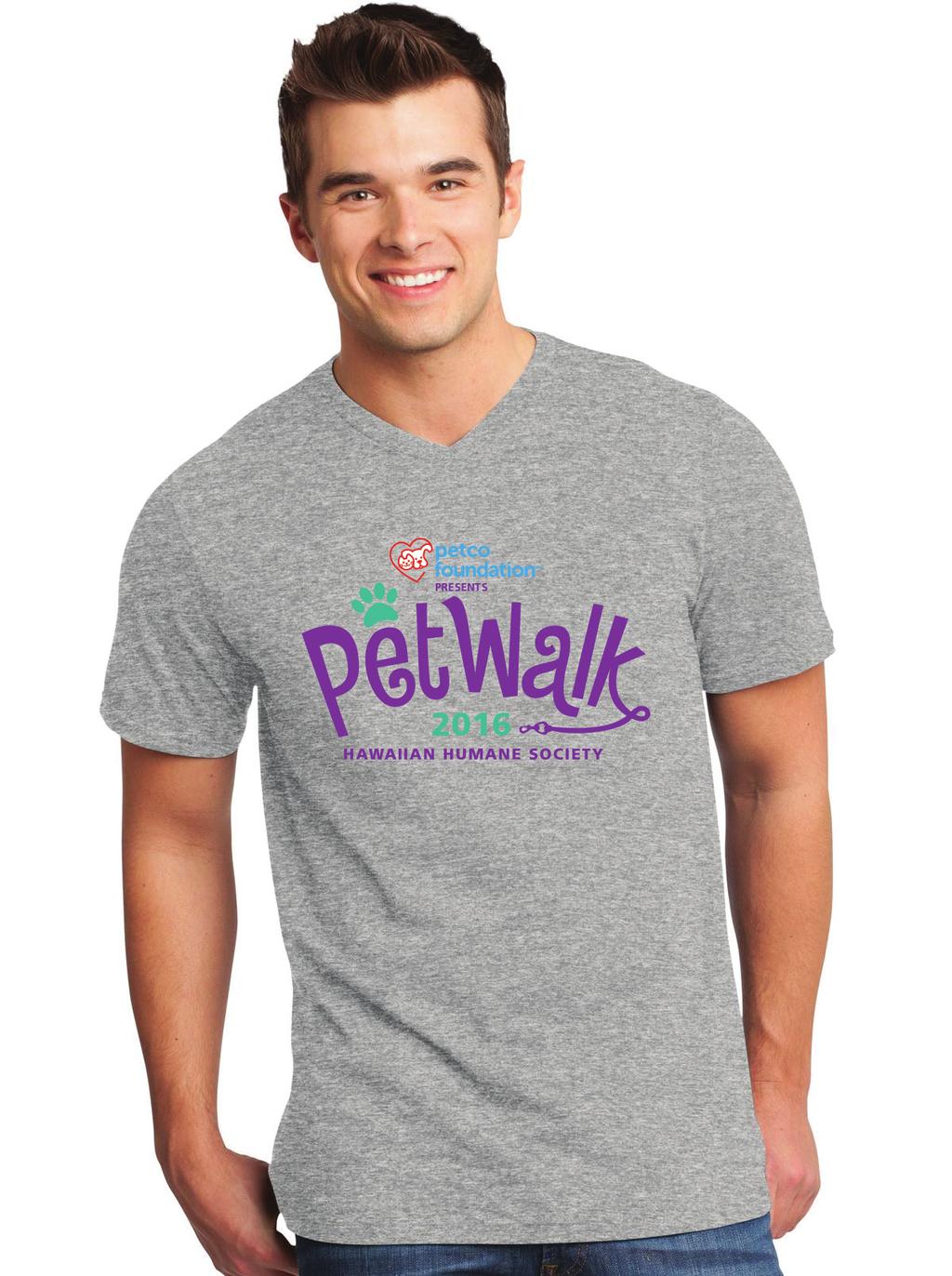 Custom Petwalk T-Shirts With Your Logo Rally a team of five or more and we will print your team name or company logo on the back.